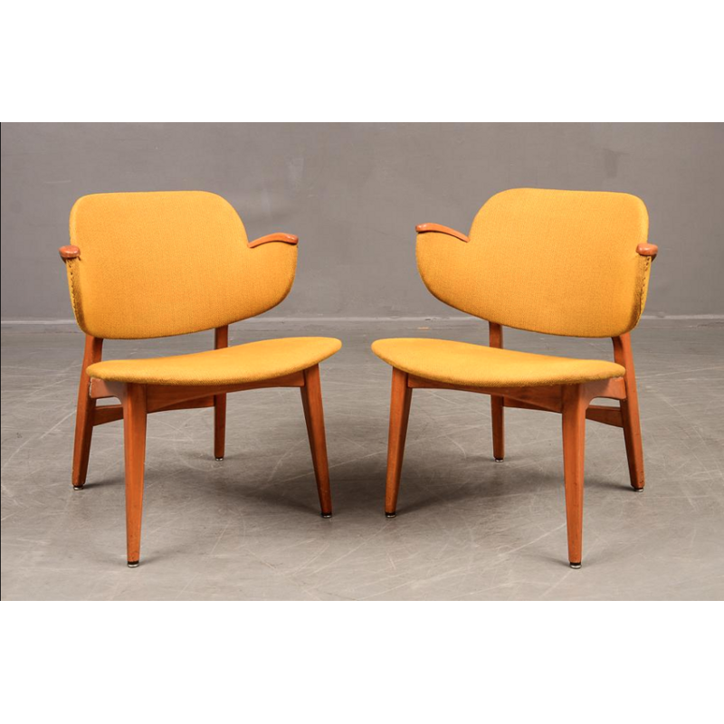 Pair of vintage "Winny" low chairs - 1950s