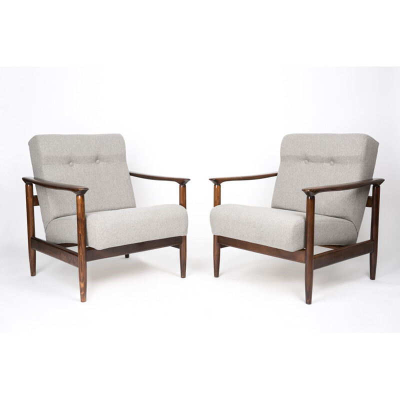 Pair of vintage GFM-142 armchairs by Edmund Homa - 1960s