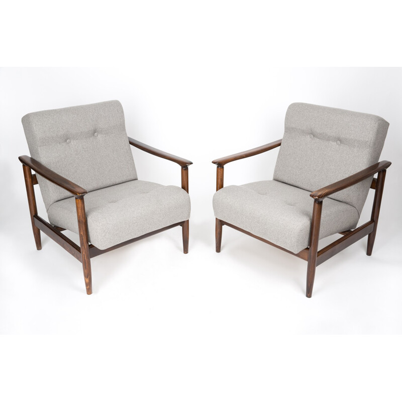 Pair of vintage GFM-142 armchairs by Edmund Homa - 1960s