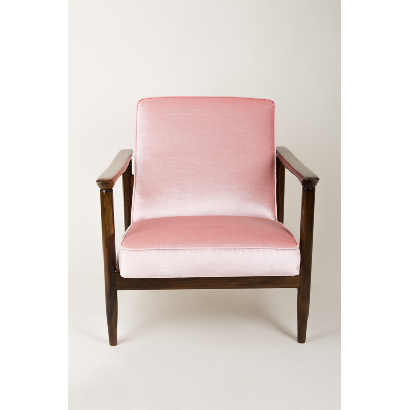 Pair of pink GFM-142 armchairs by Edmund Homa - 1960s