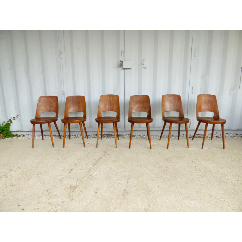 Set of 6 "Mondor" chairs by Baumann - 1960s