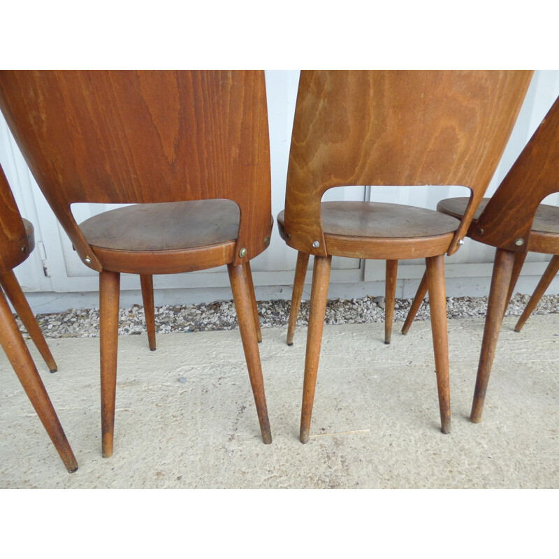 Suite de 6 chaises "Mondor" par Baumann - 1960