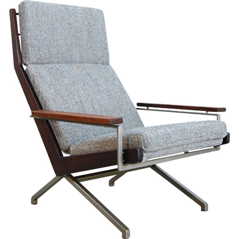 Dutch grey "Lotus" Lounge Chair by Rob Parry for Gelderland - 1960s