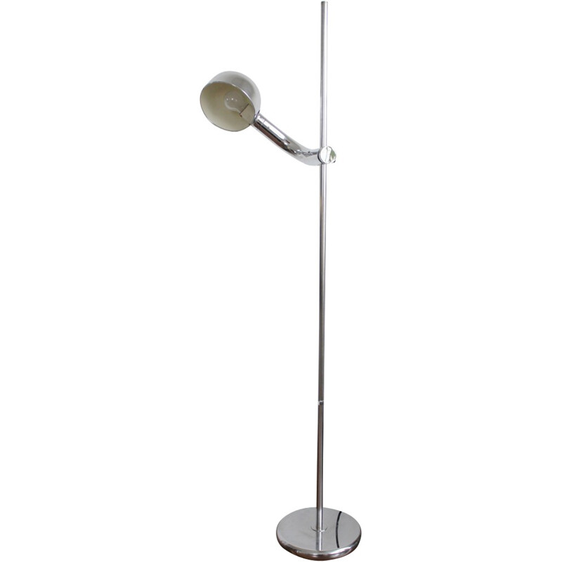 Vintage chromed floor lamp - 1970s