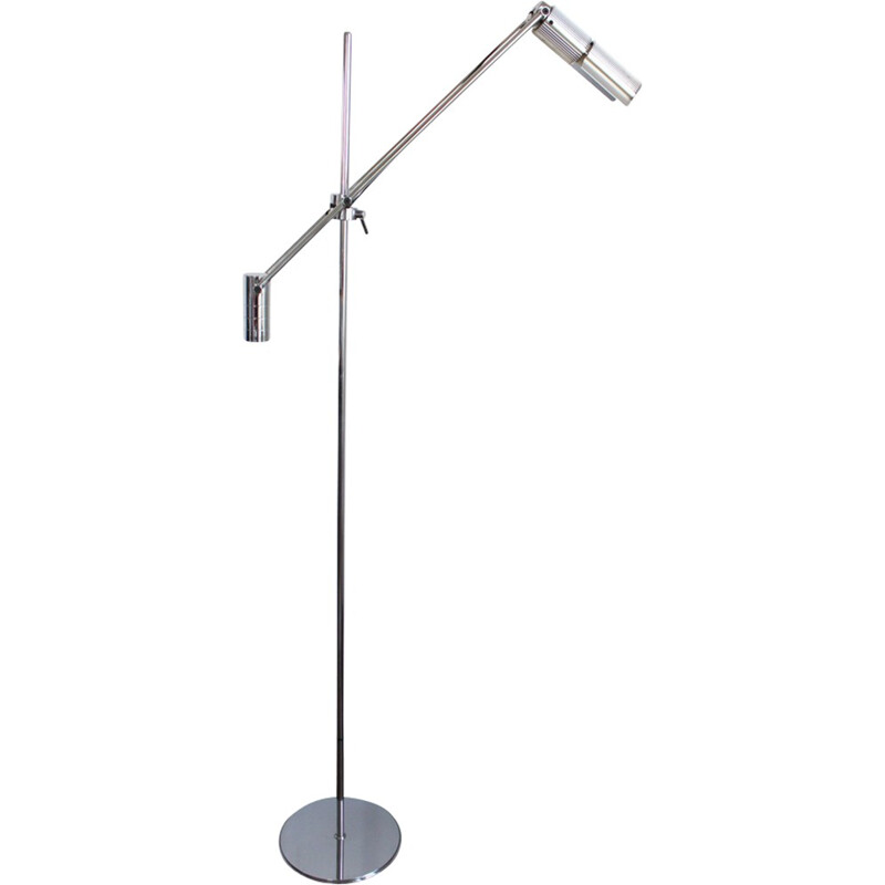 Vintage "18508" chromed floor lamp - 1970s