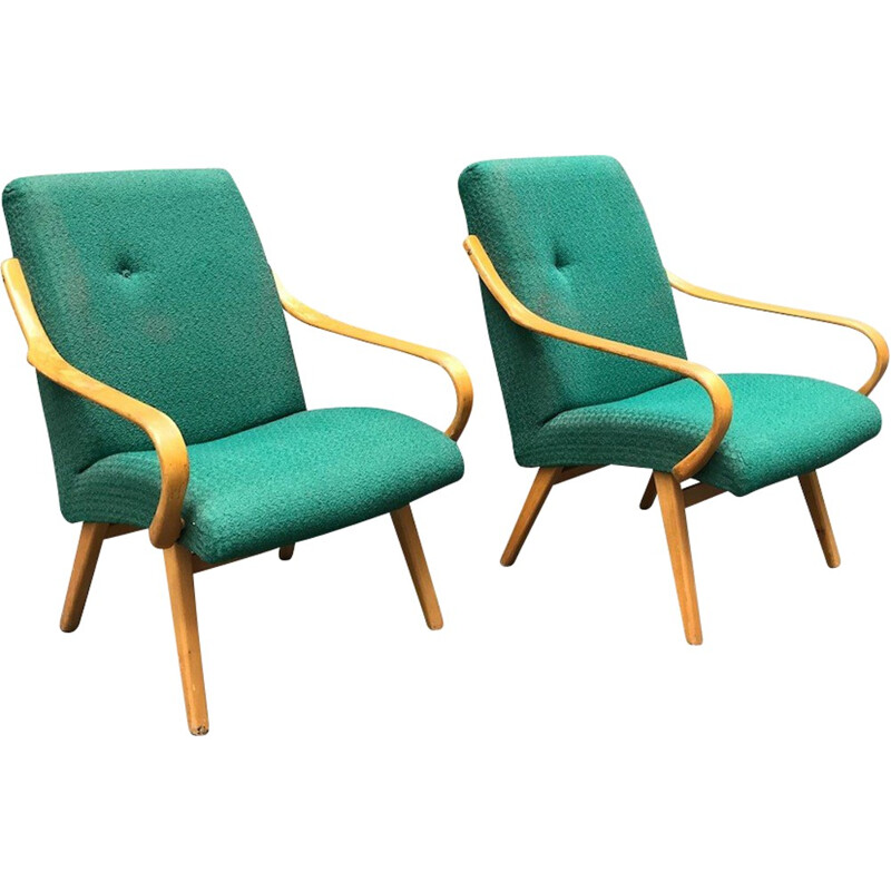 Pair of vintage armchairs by Jitova Sobeslav, Czechoslovakia 1970