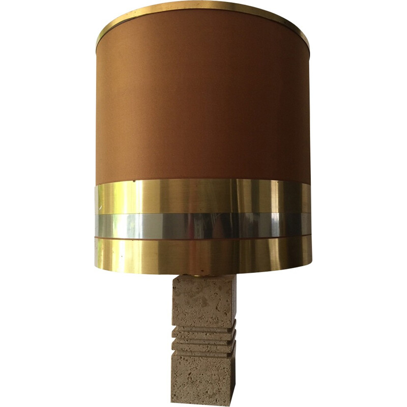 Italian travertine Vintage table lamp - 1970s