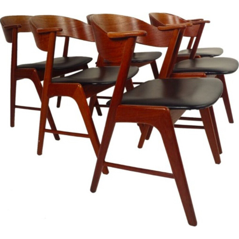 Set of 4 Danish Vintage chairs by Kai Kristiansen - 1960s