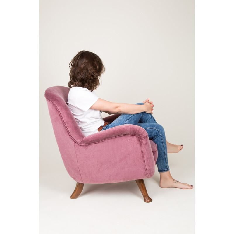 Grand Fauteuil Vintage bordeaux - 1960