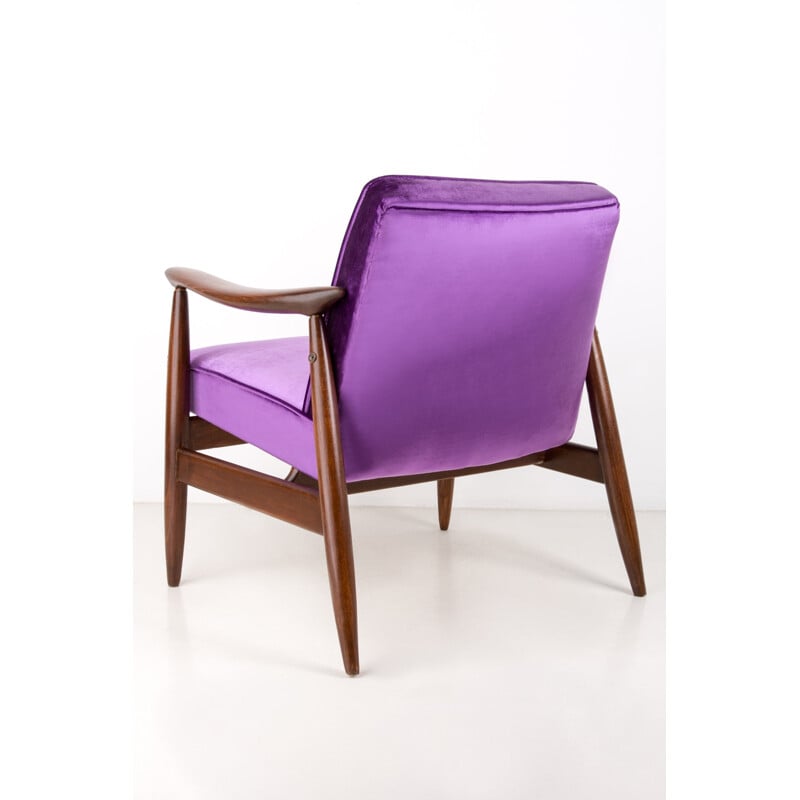 Sillón vintage GFM en terciopelo púrpura de Edmund Homa - 1960