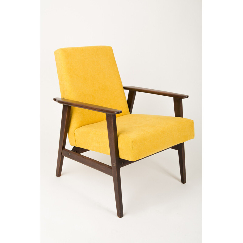 Dante" Mosterdgele fauteuil van Henryk Lis - 1960