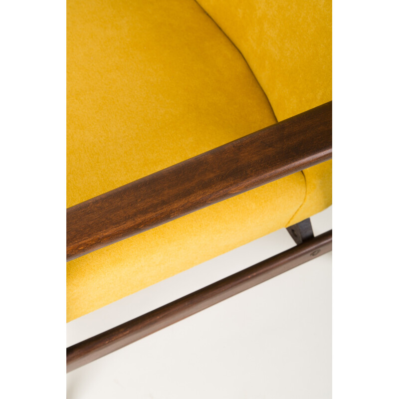 Vintage "Dante" Armchair in Mustard Yellow by Henry Lis - 1960s