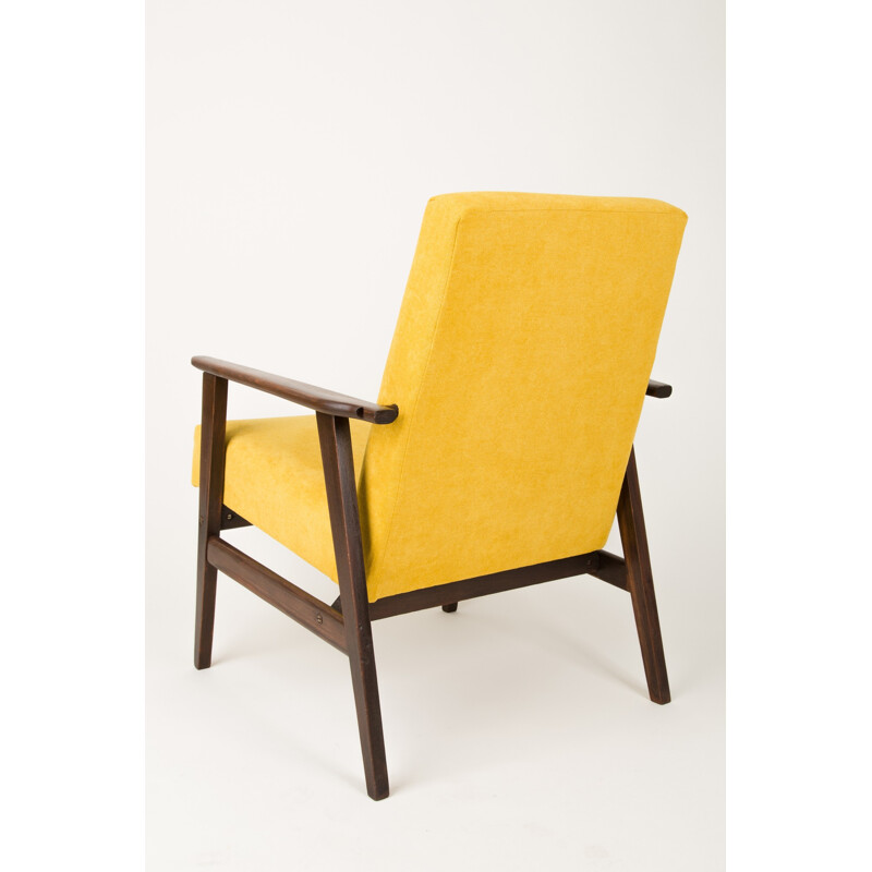 Dante" Mosterdgele fauteuil van Henryk Lis - 1960