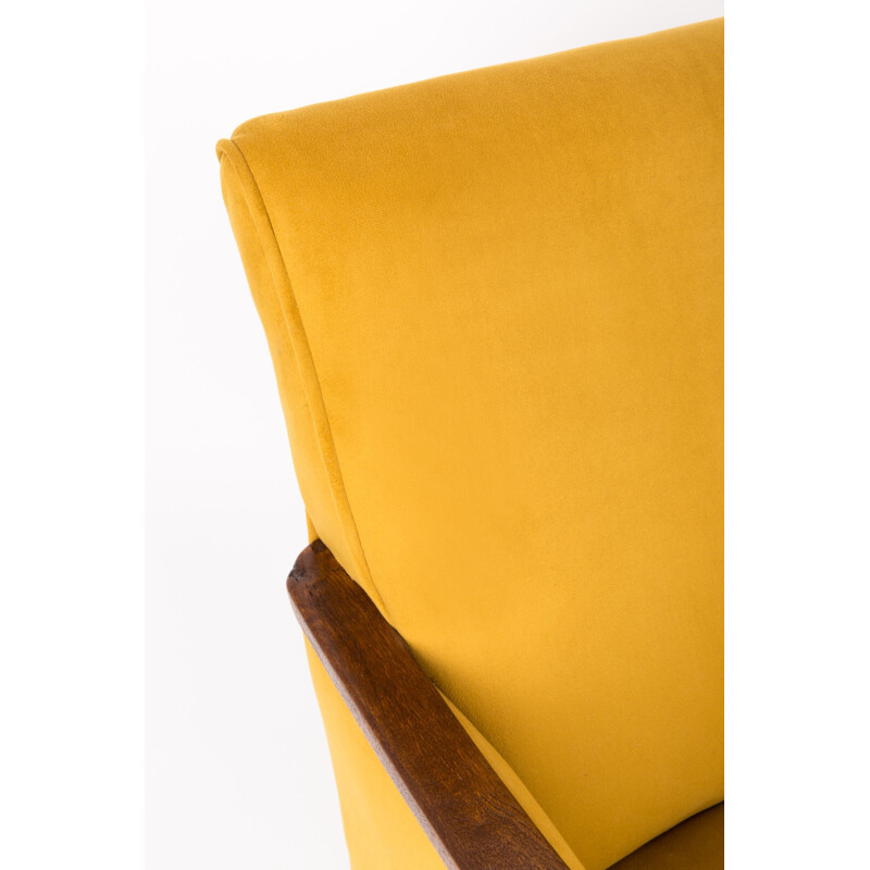 Vintage Yellow Big french Armchair - 1930s