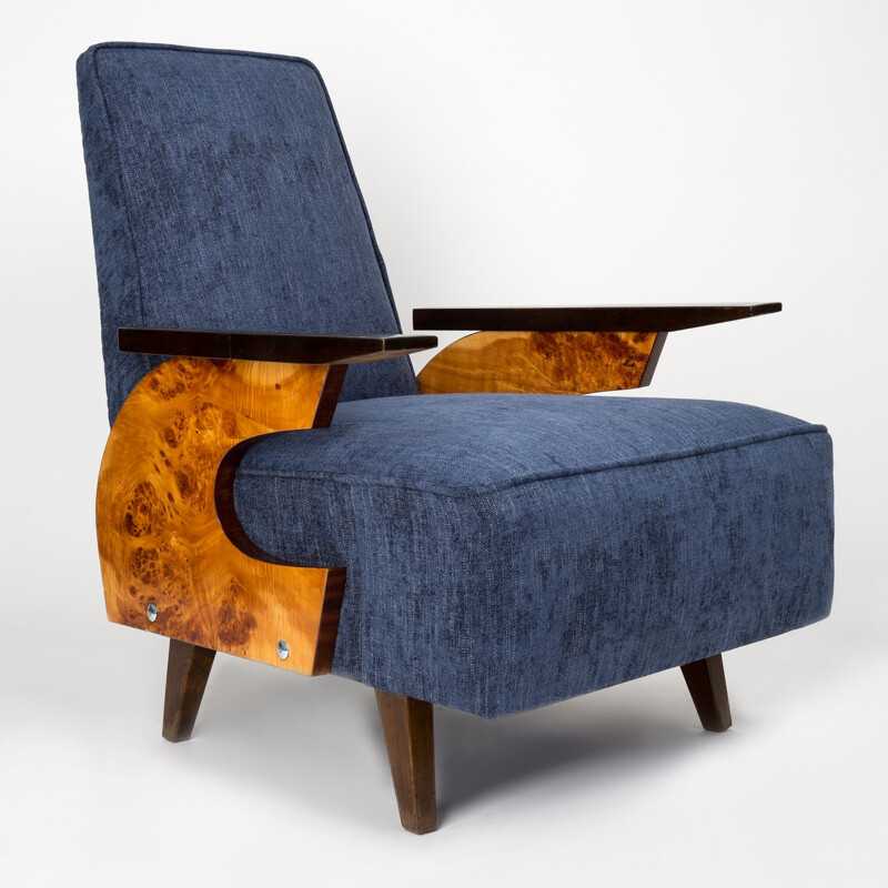 Vintage Navy Blue Armchair - 1960s