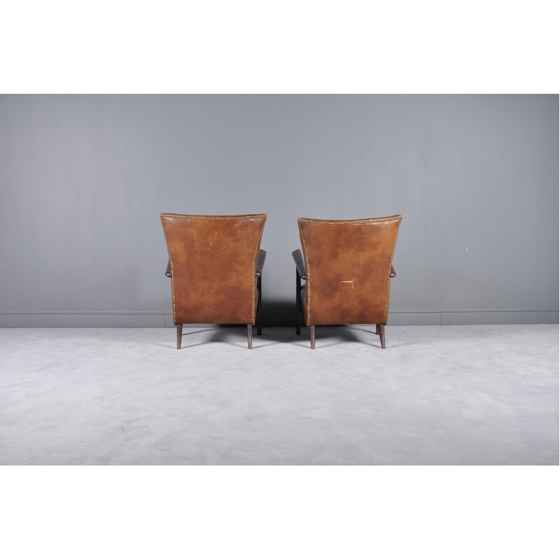 Suite de 2 fauteuils lounge Vintage Italiens - 1950