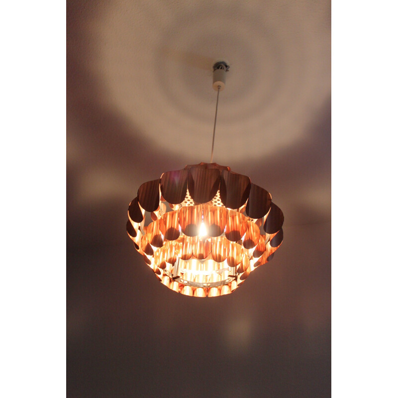 Vintage copper pendant lamp by Thorsten Orrling for Hans Agne Jakobsson - 1960s