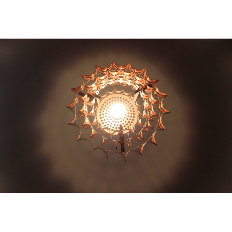 Vintage copper pendant lamp by Thorsten Orrling for Hans Agne Jakobsson - 1960s