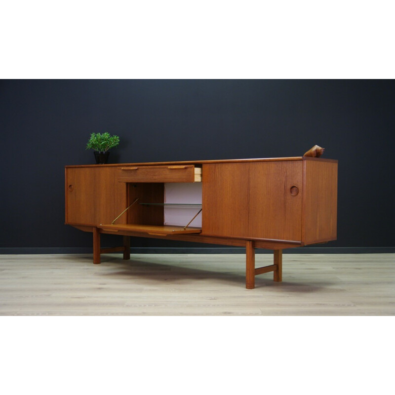 Vintage Danish teak sideboard with 2 drawers - 1960s