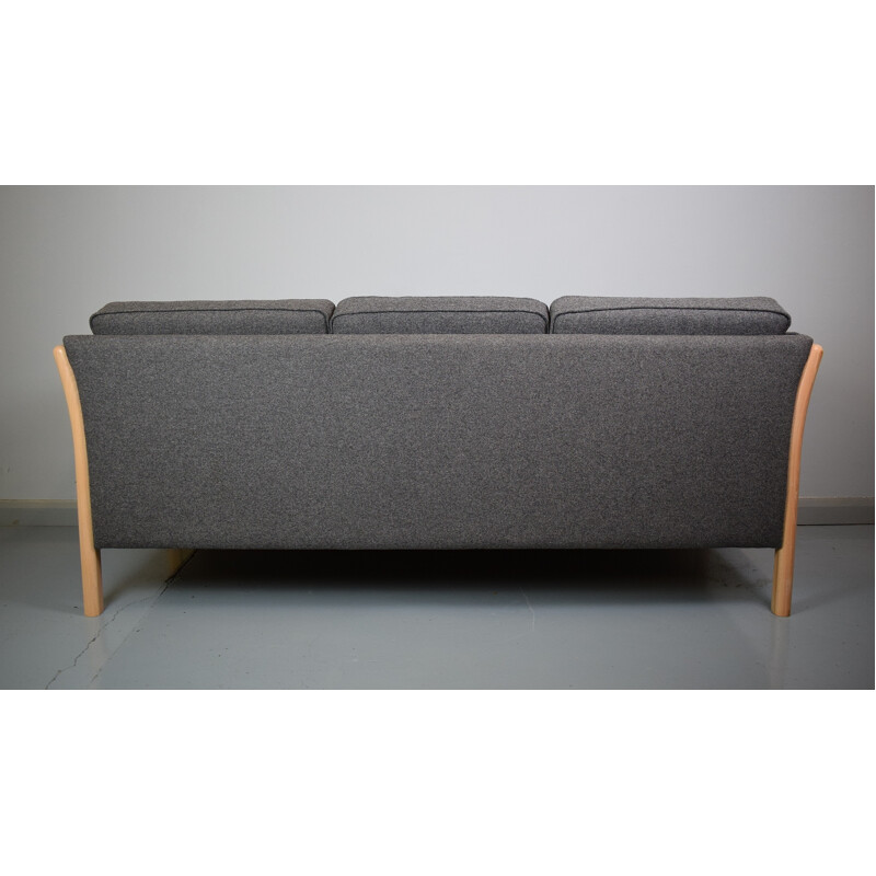 Vintage Danish 3 seat sofa in grey wool - 2000s