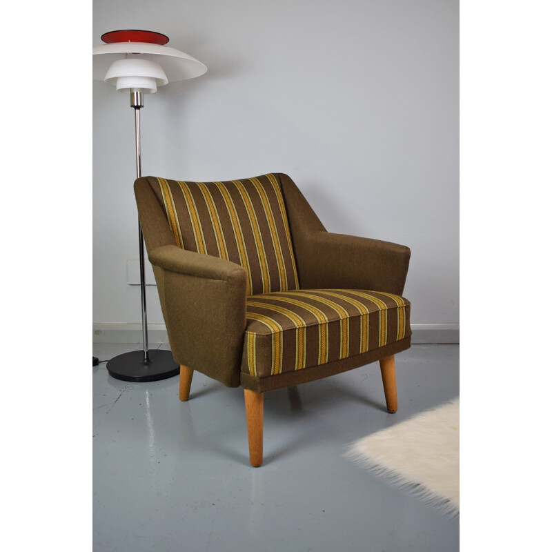 Vintage Brown Model 54 Armchair by Kurt Ostervig - 1950s