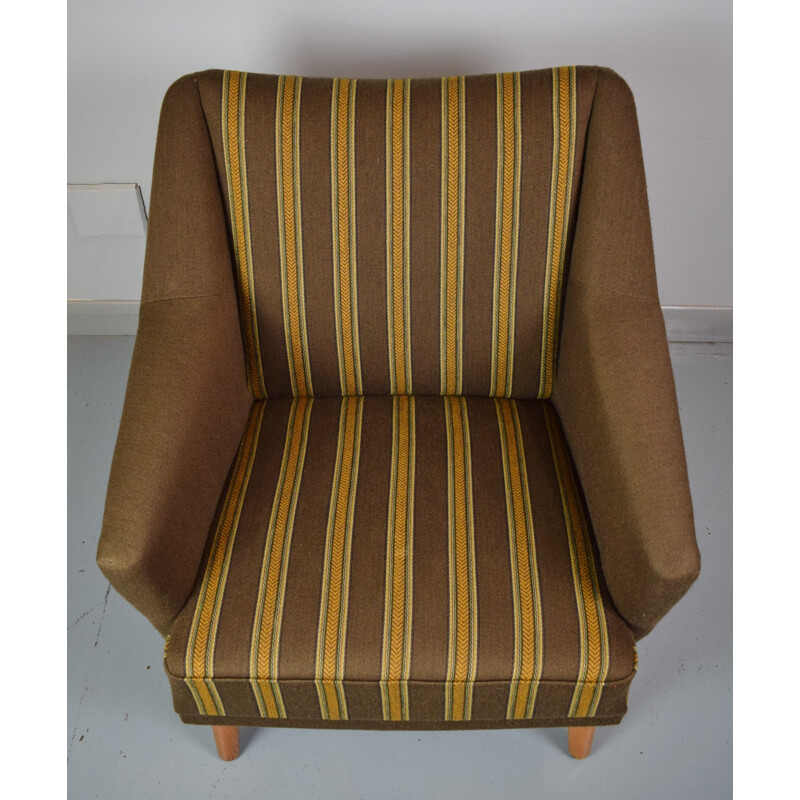 Vintage Brown Model 54 Armchair by Kurt Ostervig - 1950s