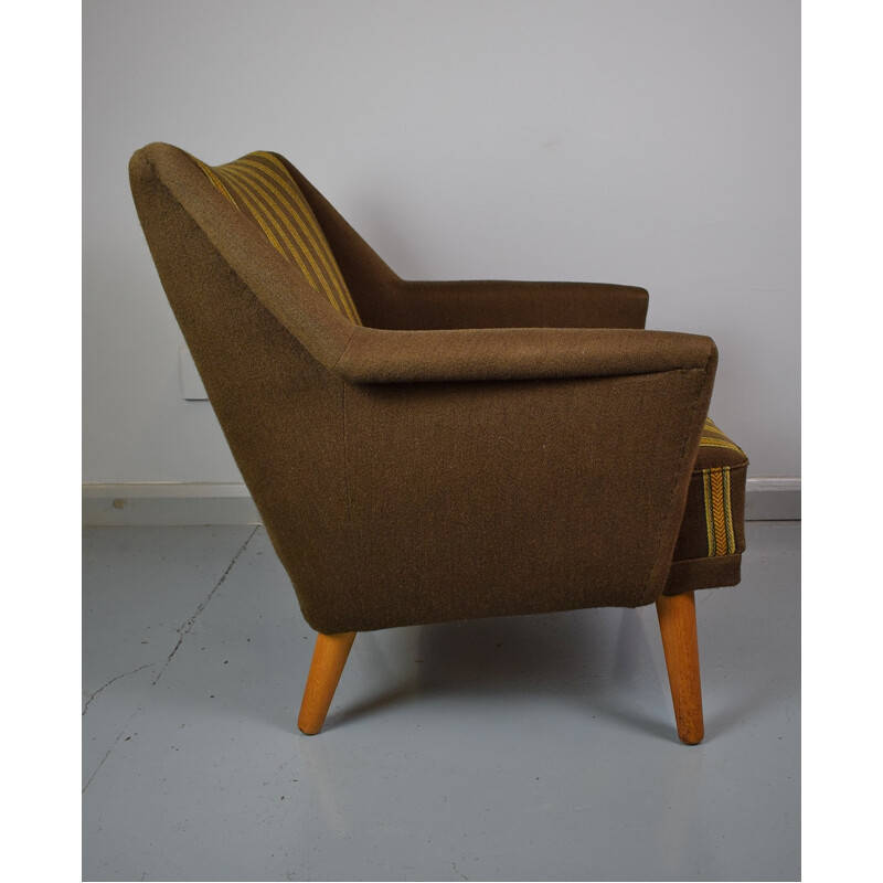 Vintage Brown Model 54 Armchair by Kurt Ostervig - 1950s