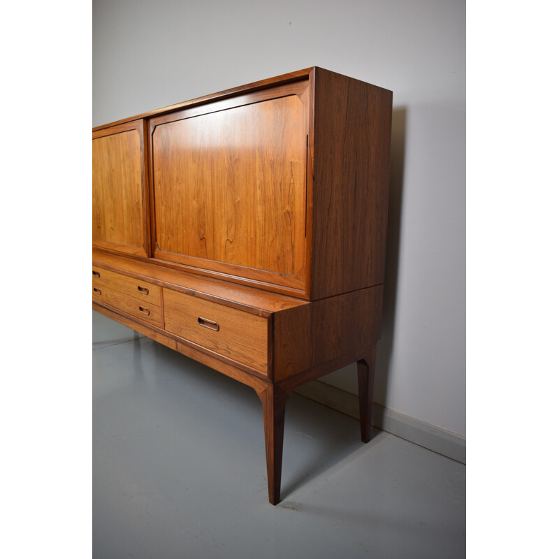 Vintage Danish Rosewood Highboard Buffet by Severin Hansen - 1960s