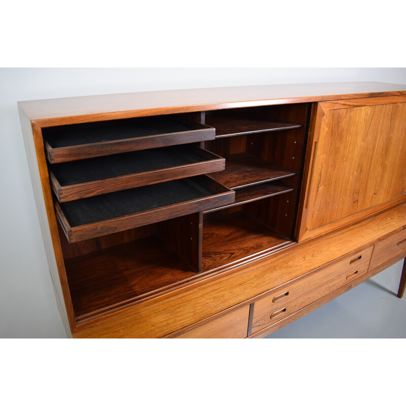 Vintage Danish Rosewood Highboard Buffet by Severin Hansen - 1960s