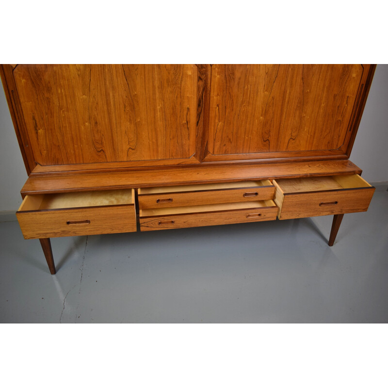 Vintage Danish Rosewood Highboard Buffet by Severin Hansen - 1960s