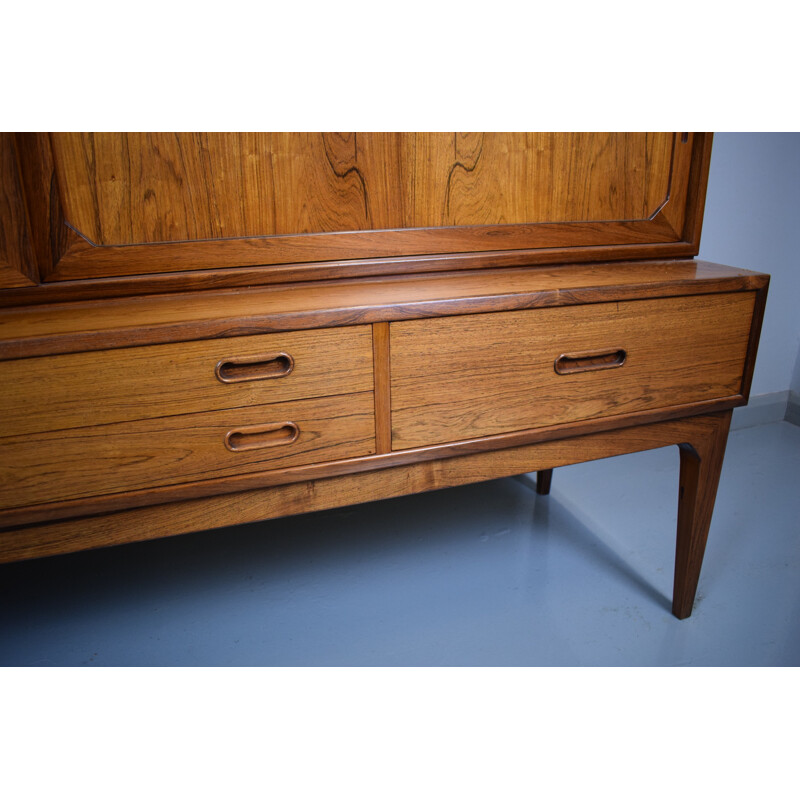 Vintage Danish Rosewood Highboard Buffet by Severin Hansen - 1960s