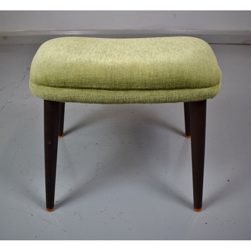 Fauteuil vintage et tabouret en palissandre de H.W Klein pour Bramin - 1960