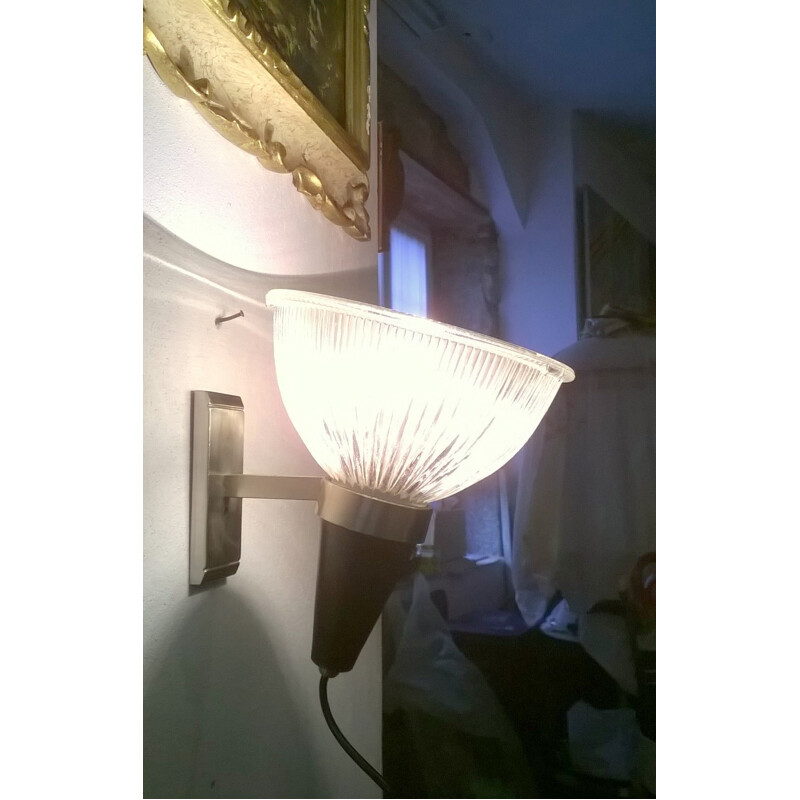 Vintage Italiaanse glazen wandlamp - 1950