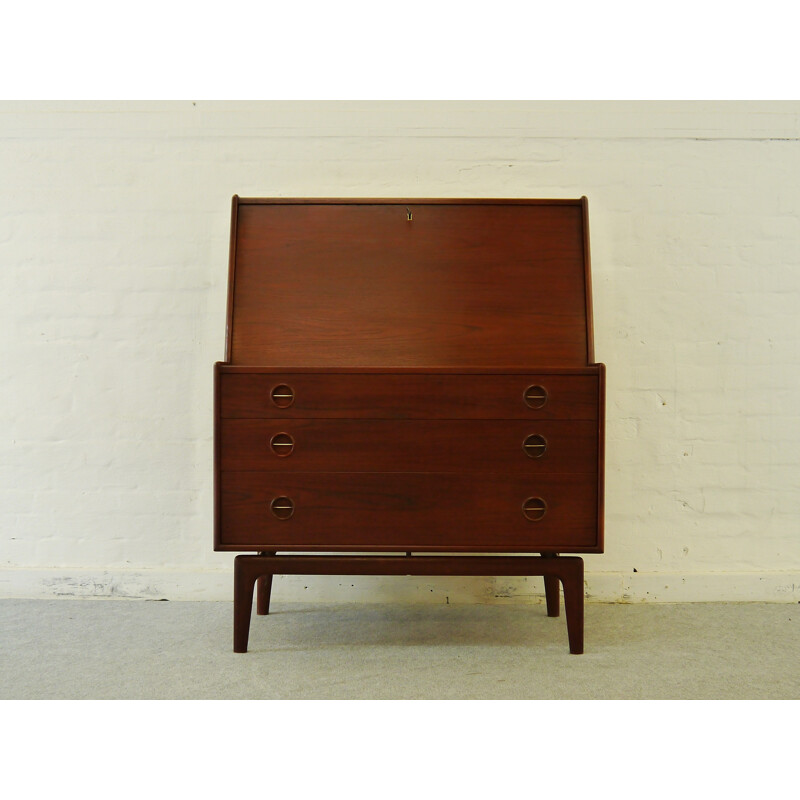 Scandinavian secretary in rosewood and brass, Arne HOVMAND OLSEN - 1950s