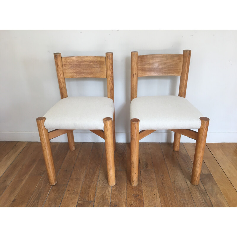 Pair of "Méribel" chairs by Charlotte Perriand - 1970s