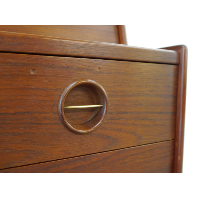 Scandinavian secretary in rosewood and brass, Arne HOVMAND OLSEN - 1950s