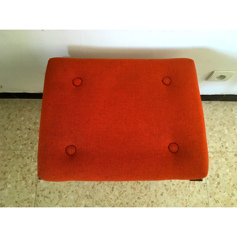 Red Stool/ Sofa end by Georges Tigien - 1960s