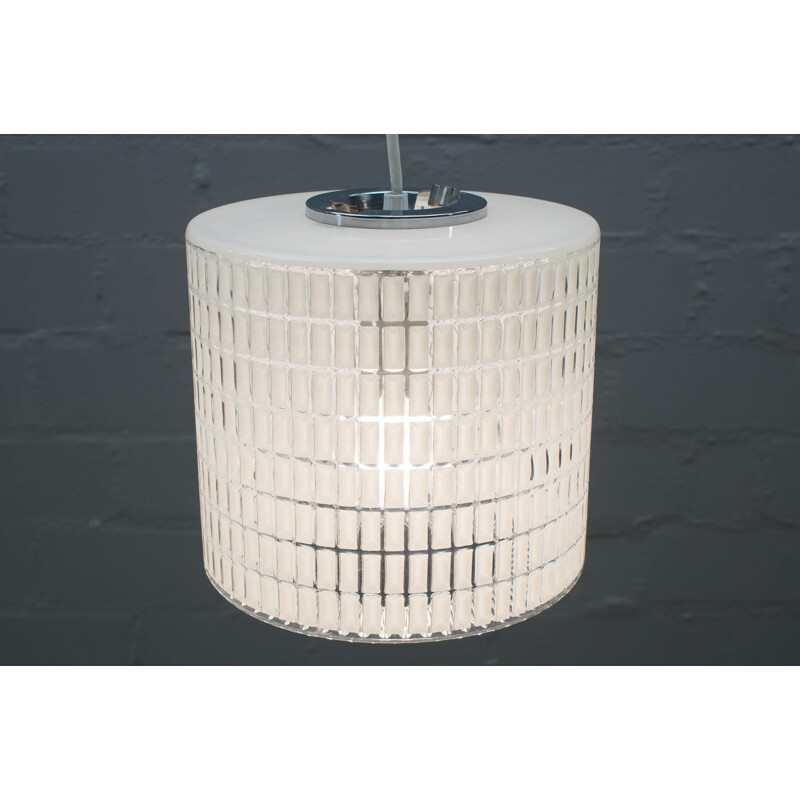 Vintage witte Limburgse hanglamp, 1960