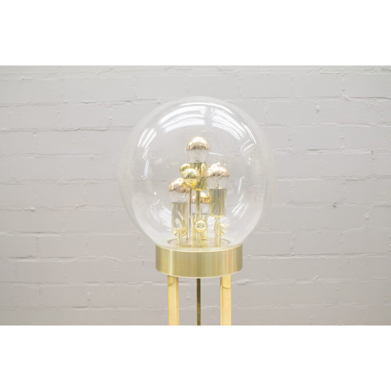 Golden"Sputnik" Floor Lamp by Doria Leuchten - 1970s