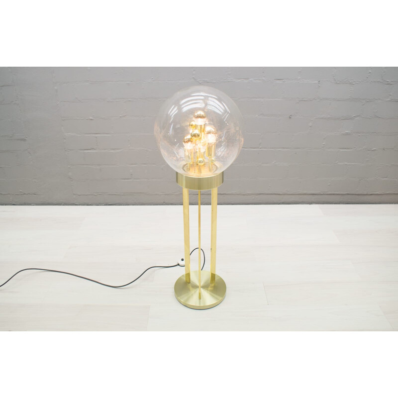Golden"Sputnik" Floor Lamp by Doria Leuchten - 1970s