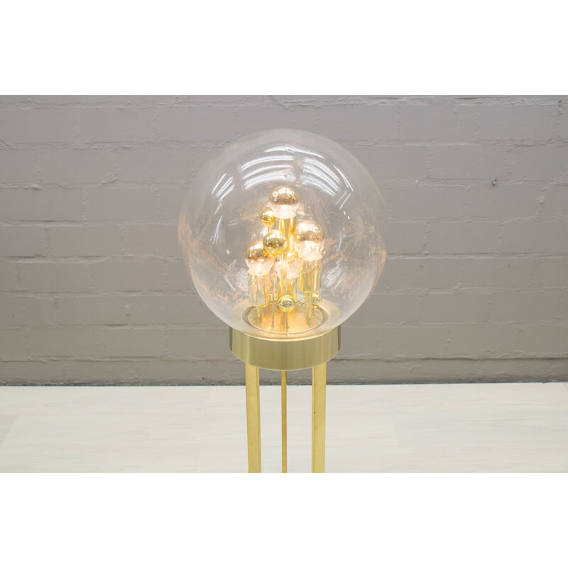 Golden"Sputnik" Floor Lamp by Doria Leuchten - 1970s