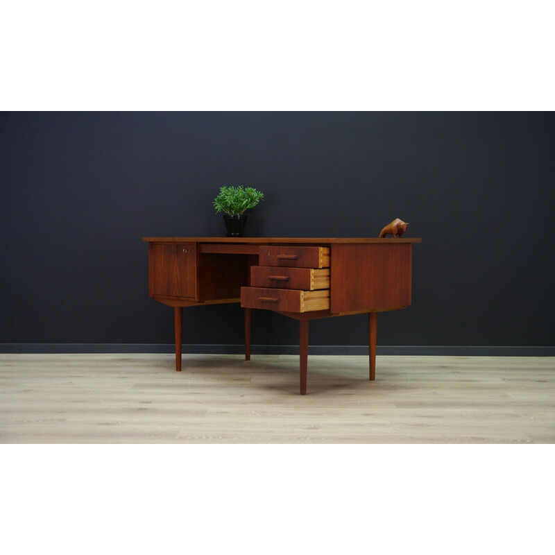 Vintage Scandinavian writing desk in teak - 1960s