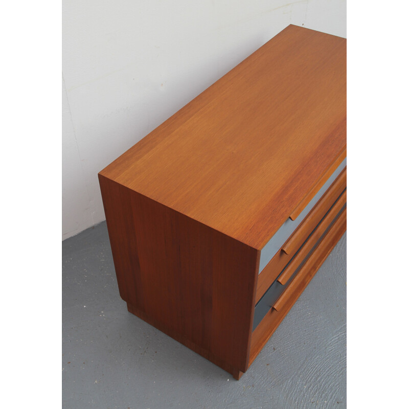 Vintage teak commode with drawers - 1960s