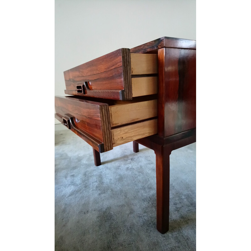 Pair of vintage bedside tables in Rio rosewood - 1960s
