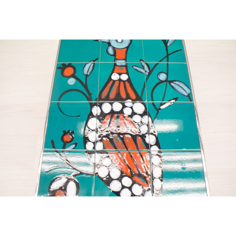 Belgian Mosaic Ceramic Coffee Table from Metakor - 1960s