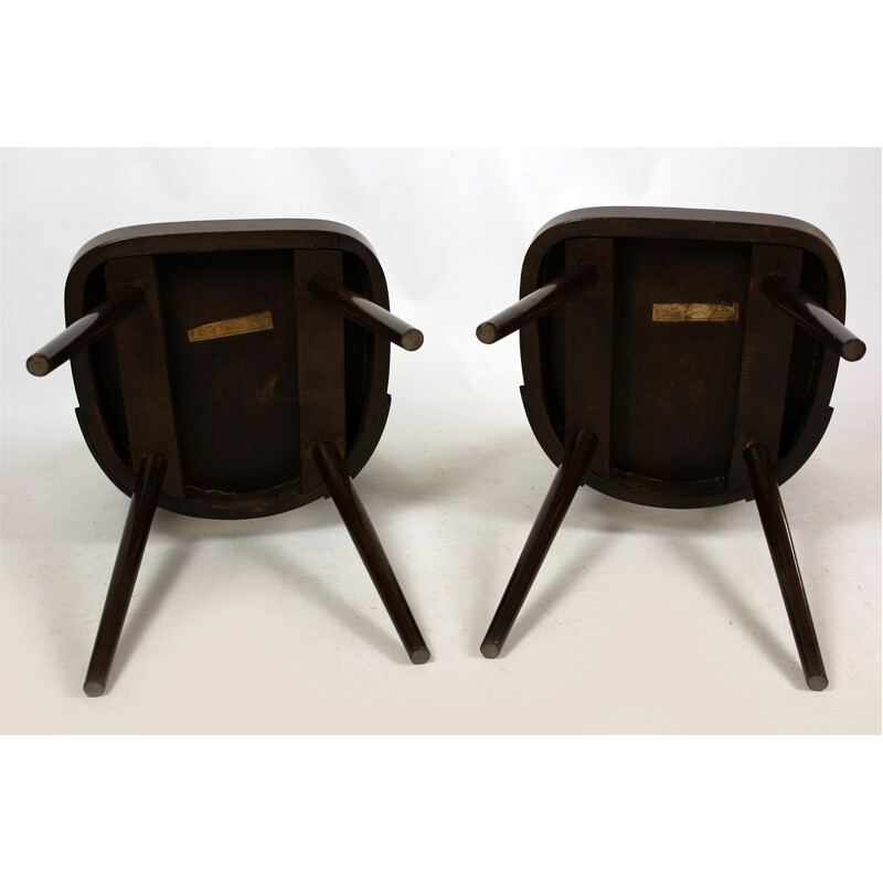 Pair of No. 515 Wooden Chairs by Oswald Haerdtl for TON - 1960s