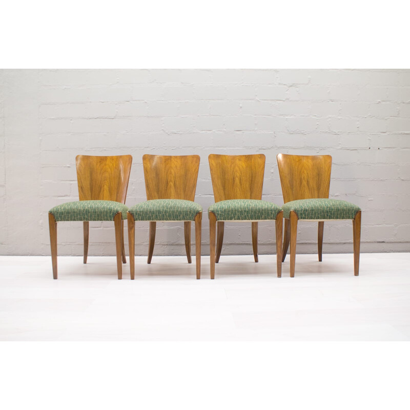 Set of 4 Vintage Dining Chairs by Jindřich Halabala for UP Zavody - 1930s