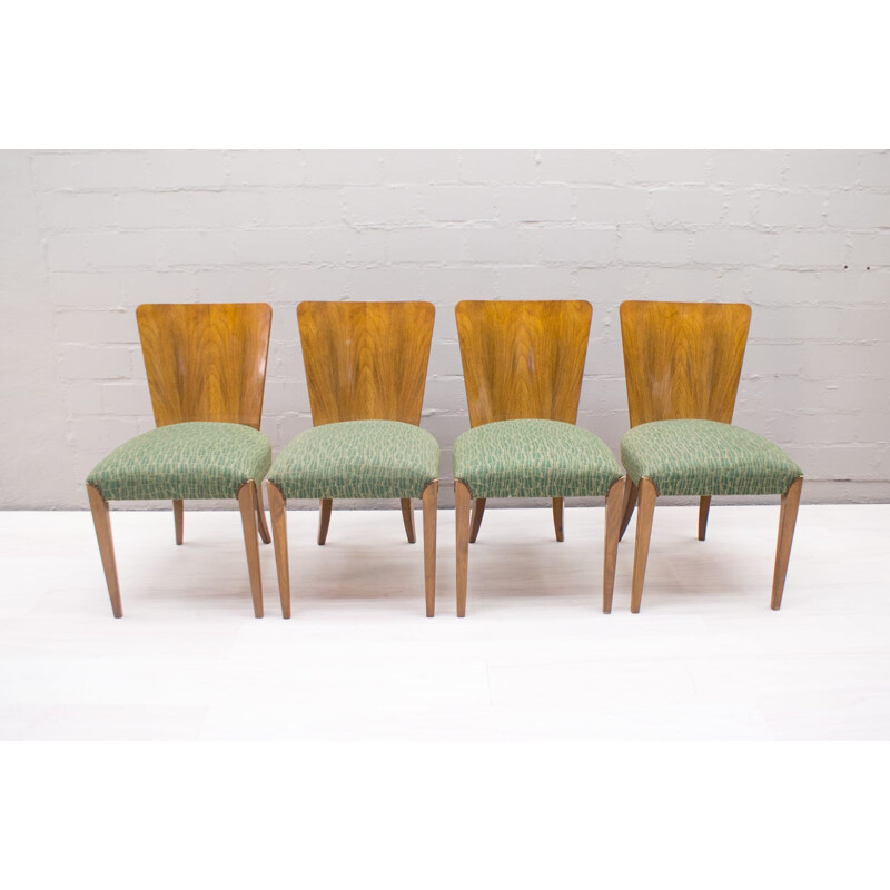 Set of 4 Vintage Dining Chairs by Jindřich Halabala for UP Zavody - 1930s