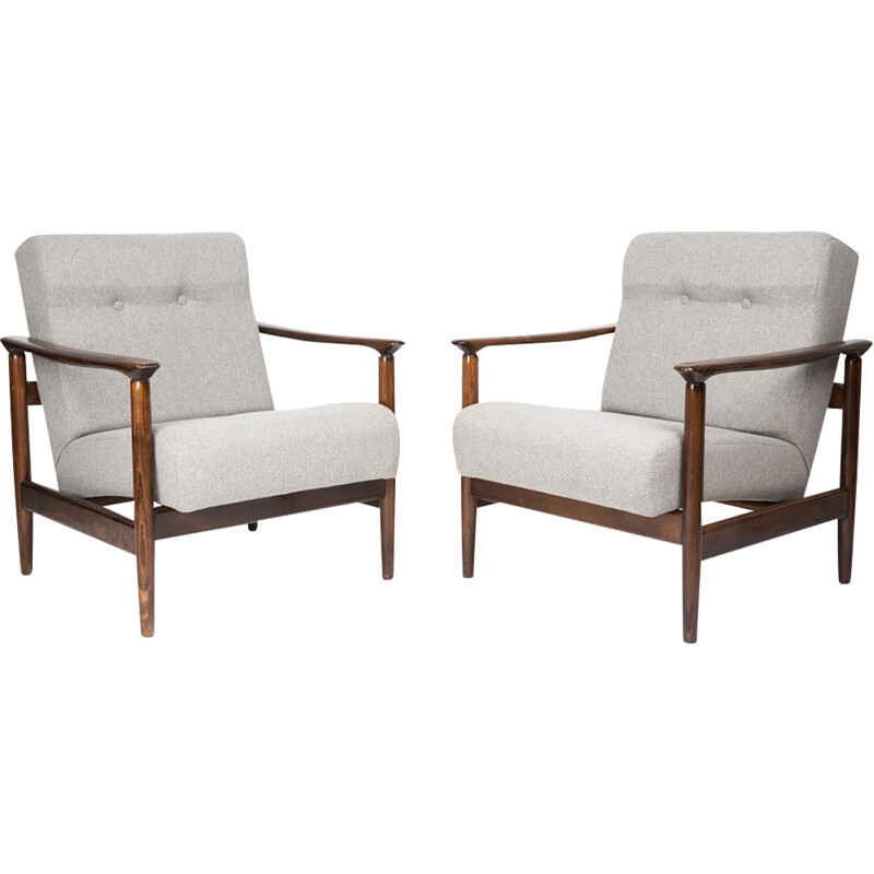 Pair of vintage GFM-142 armchairs by Edmund Homa - 1960s