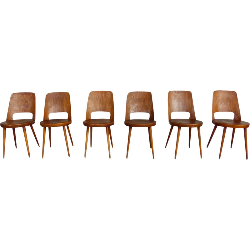 Set of 6 "Mondor" chairs by Baumann - 1960s